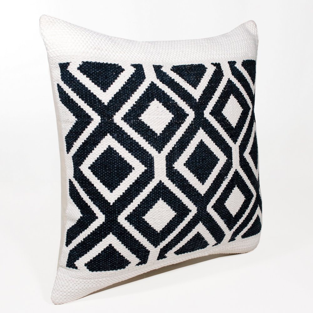 Evette Rios Mindy Geometric Diamond Cotton Blend Throw Pillow, Square. Picture 4