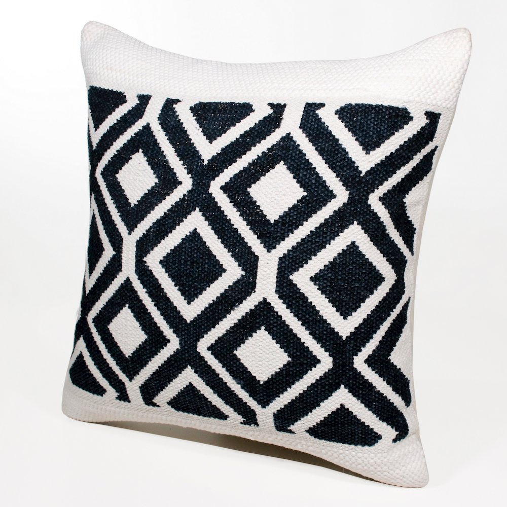 Evette Rios Mindy Geometric Diamond Cotton Blend Throw Pillow, Square. Picture 5