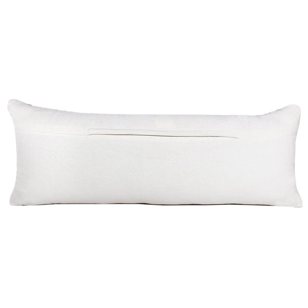 Bordered Modern Mosaic Geometric Lumbar Stripe Throw Pillow. Picture 7