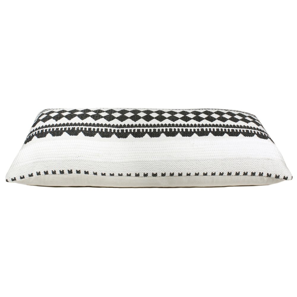 Evette Rios Mindy Mosaic Geometric Stripe Cotton Blend Throw Pillow, Lumbar. Picture 6