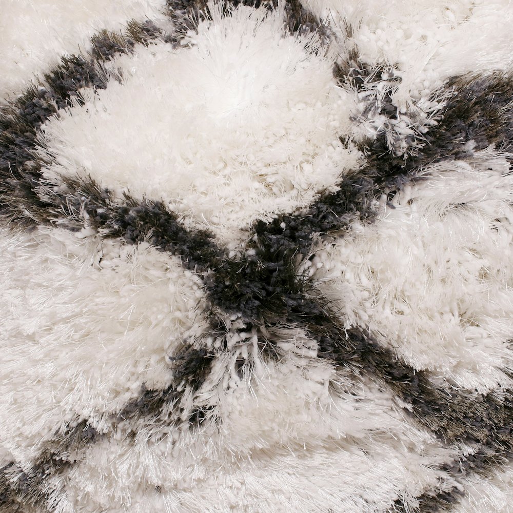 Soft Shag Diamond Criss Cross Throw Pillow. Picture 2