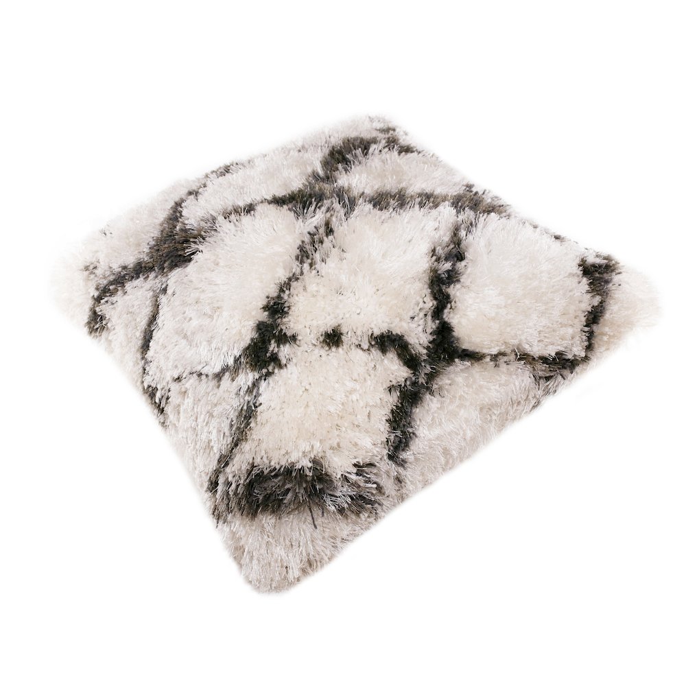 Soft Shag Diamond Criss Cross Throw Pillow. Picture 6