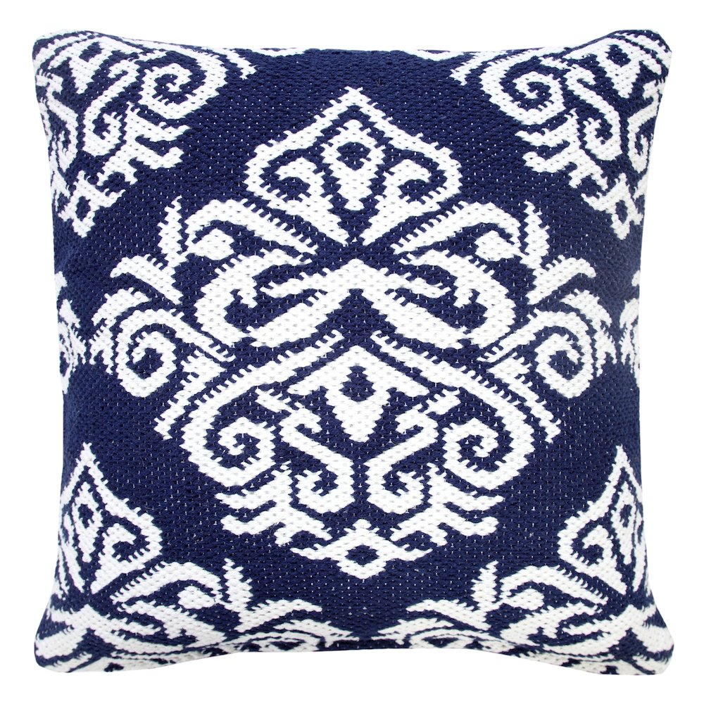 Traditional Decorative Damask Throw Pillow. Picture 1