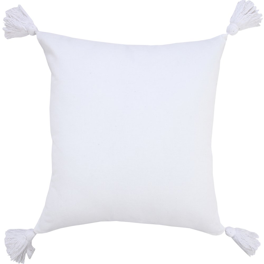 Basic Balanced Striped Throw Pillow with Tassels. Picture 7
