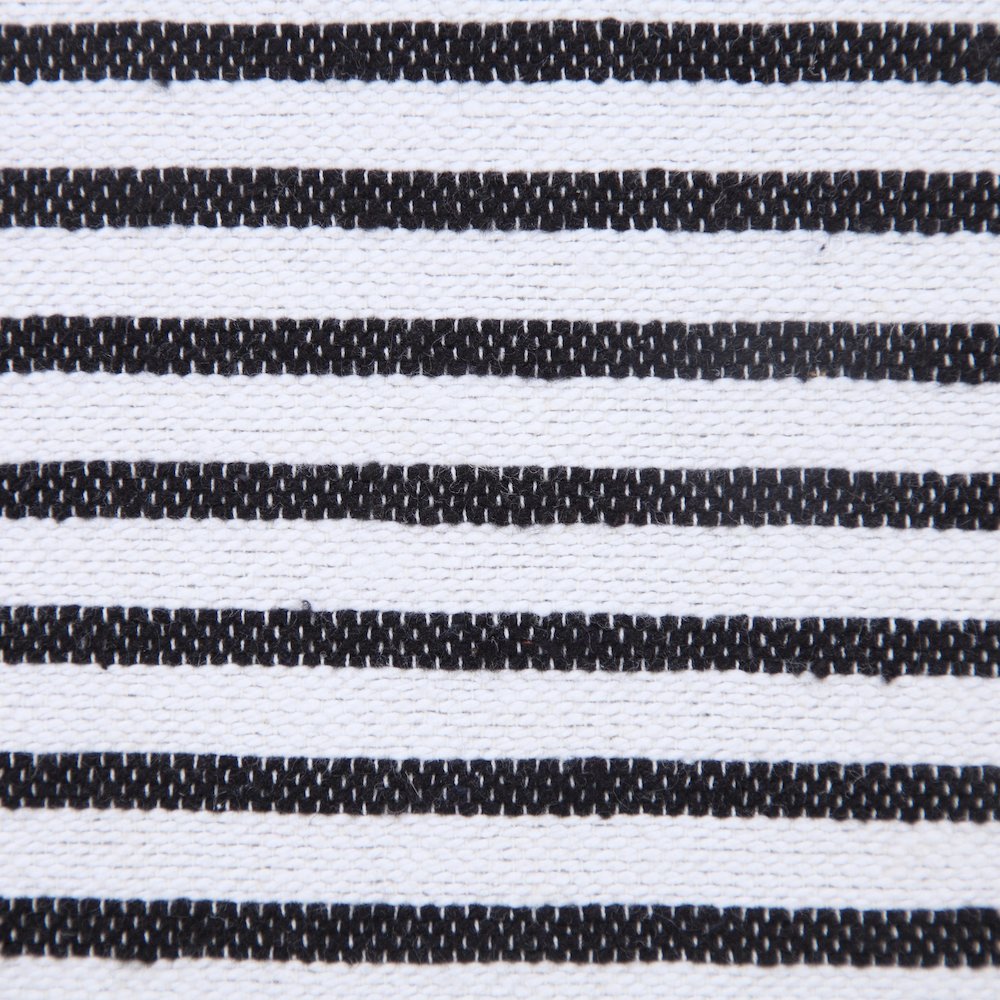 Basic Balanced Striped Throw Pillow with Tassels. Picture 2