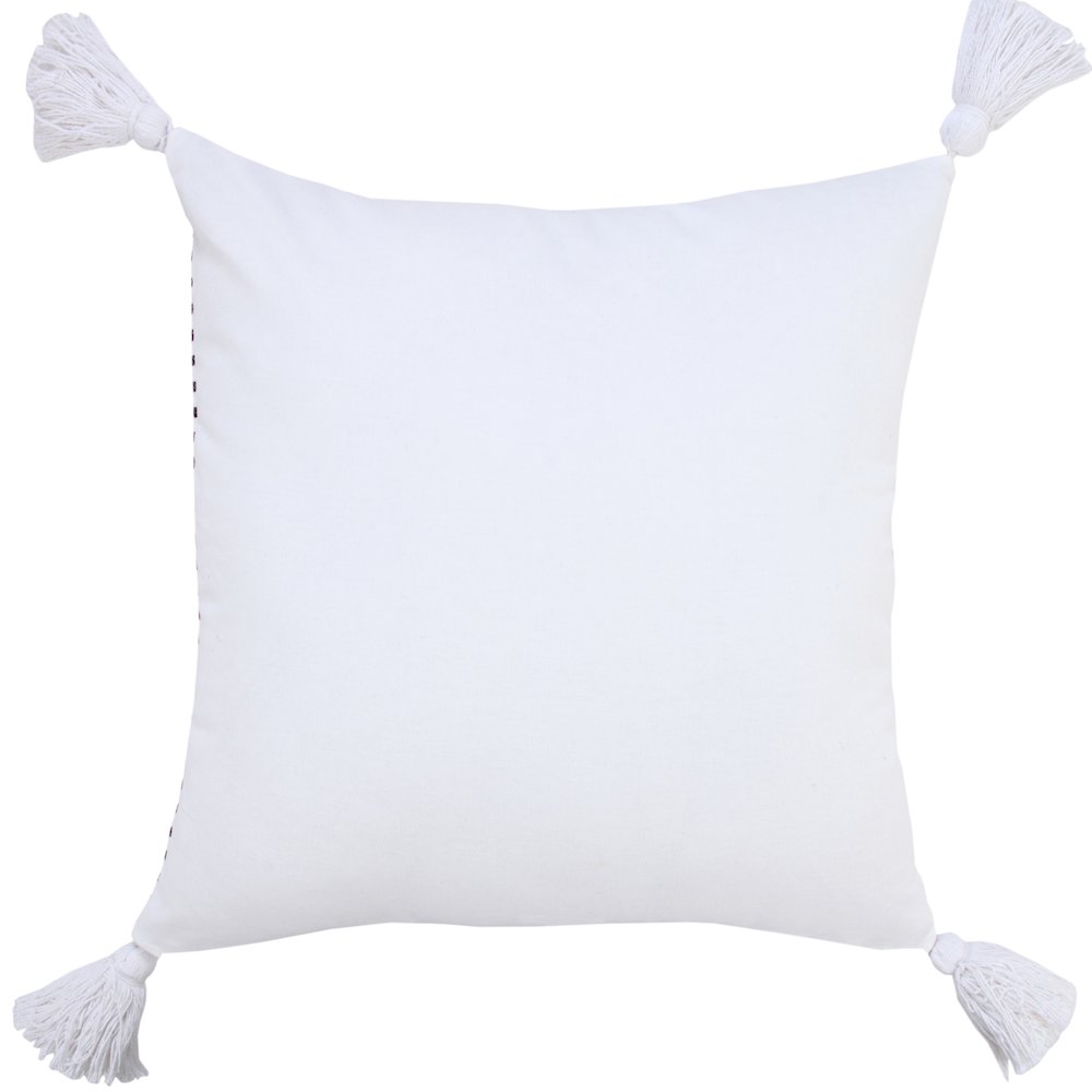 Basic Balanced Striped Throw Pillow with Tassels. Picture 7
