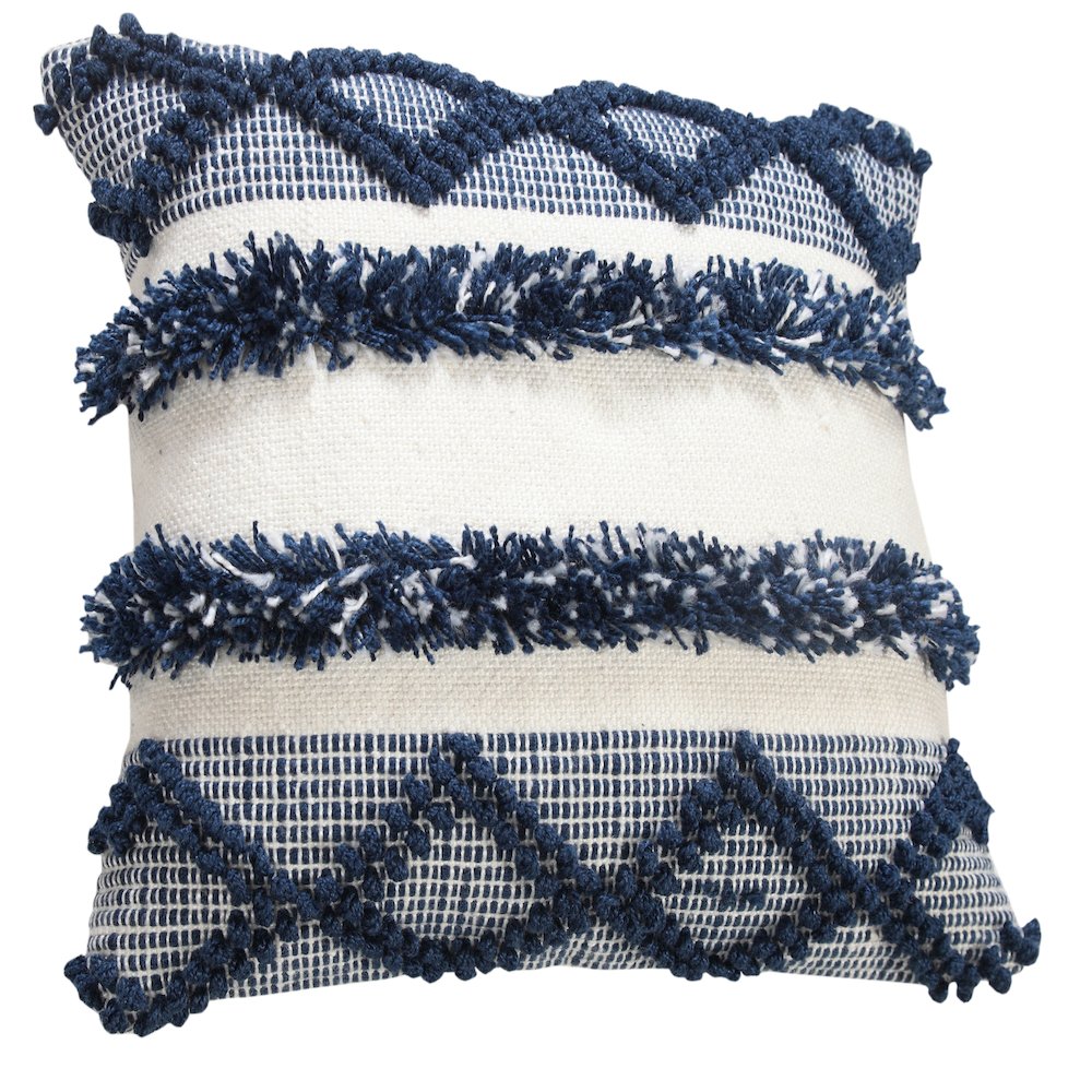 Textured Diamond Twist Striped Throw Pillow. Picture 4