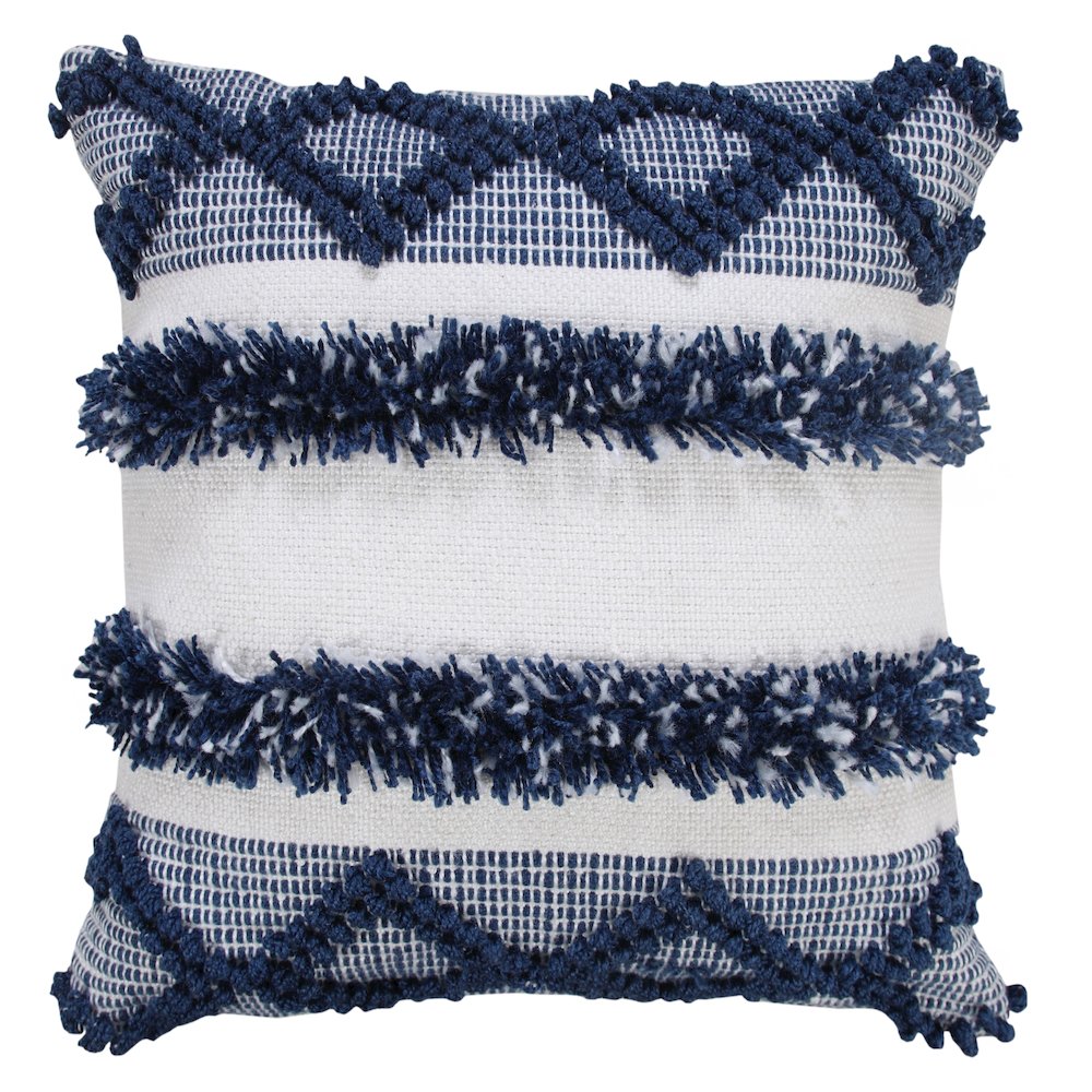 Textured Diamond Twist Striped Throw Pillow. Picture 1