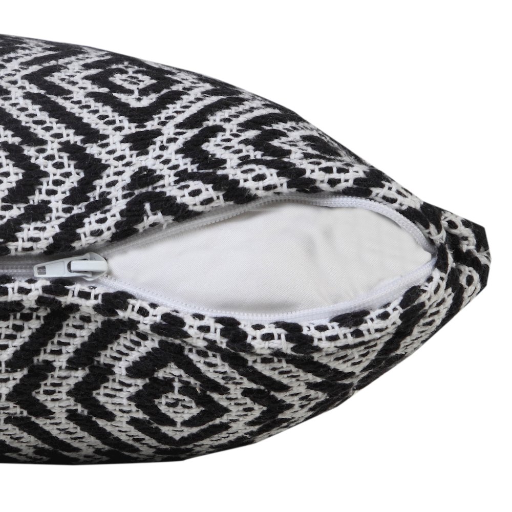 Modern Mirrored Diamond Geometric Throw Pillow. Picture 3