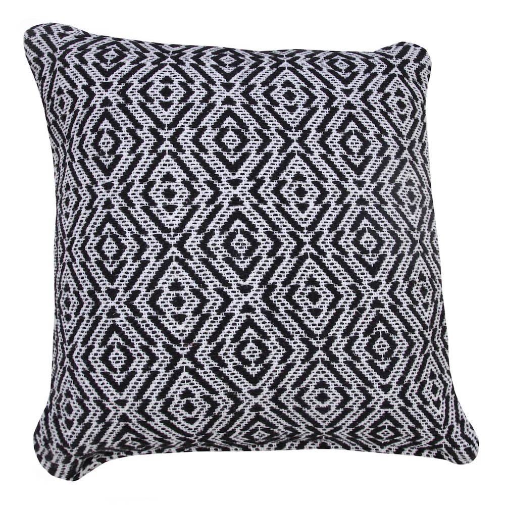Modern Mirrored Diamond Geometric Throw Pillow. Picture 4