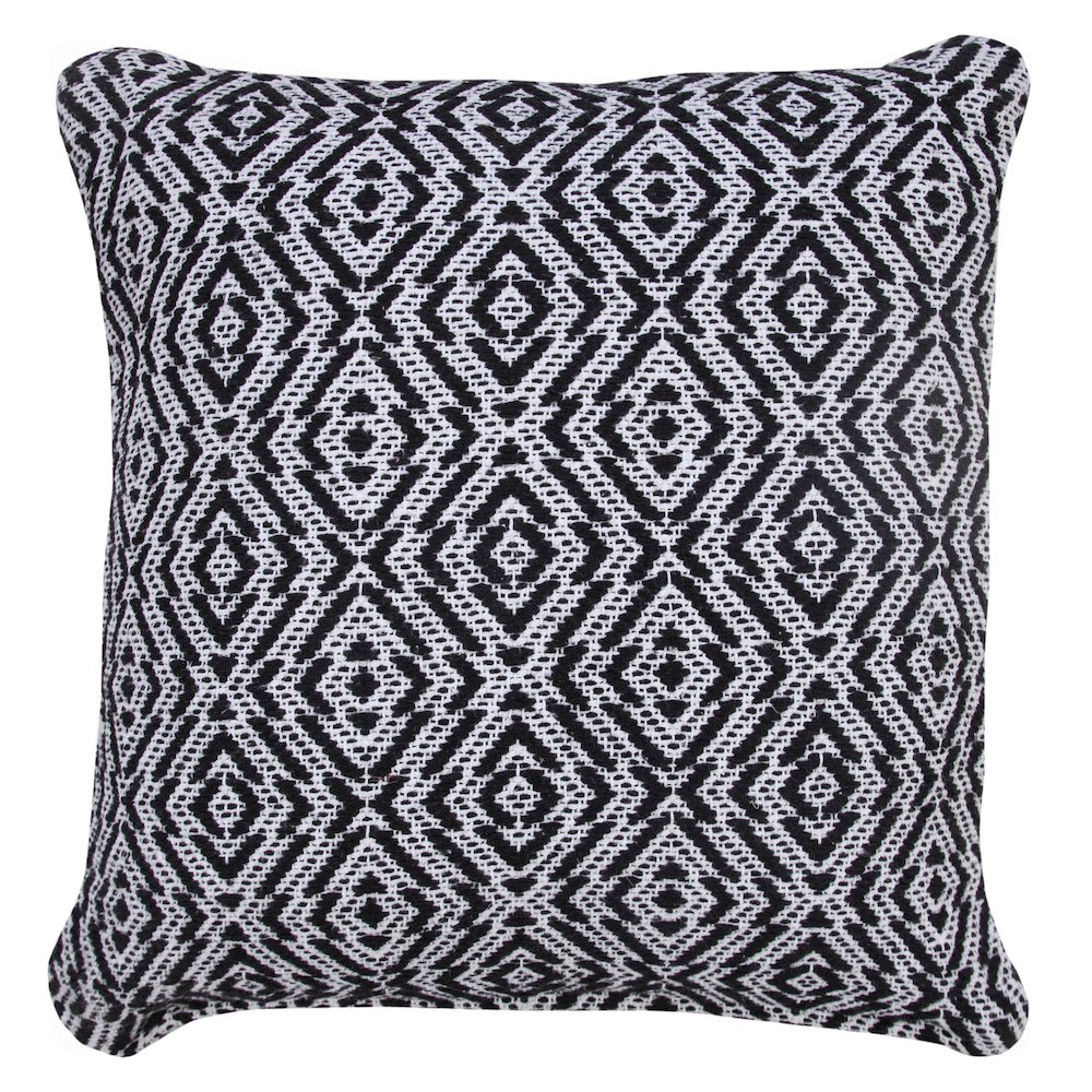 Modern Mirrored Diamond Geometric Throw Pillow. Picture 1