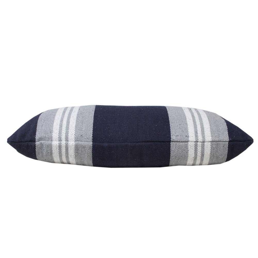 Classic Coastal Club Double Striped Lumbar Throw Pillow. Picture 6