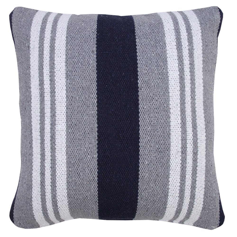 Classic Coastal Club Double Striped Throw Pillow. Picture 7