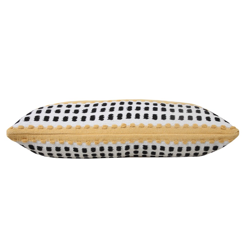 Metropolitan Woven Dash Grid Striped Lumbar Throw Pillow. Picture 6