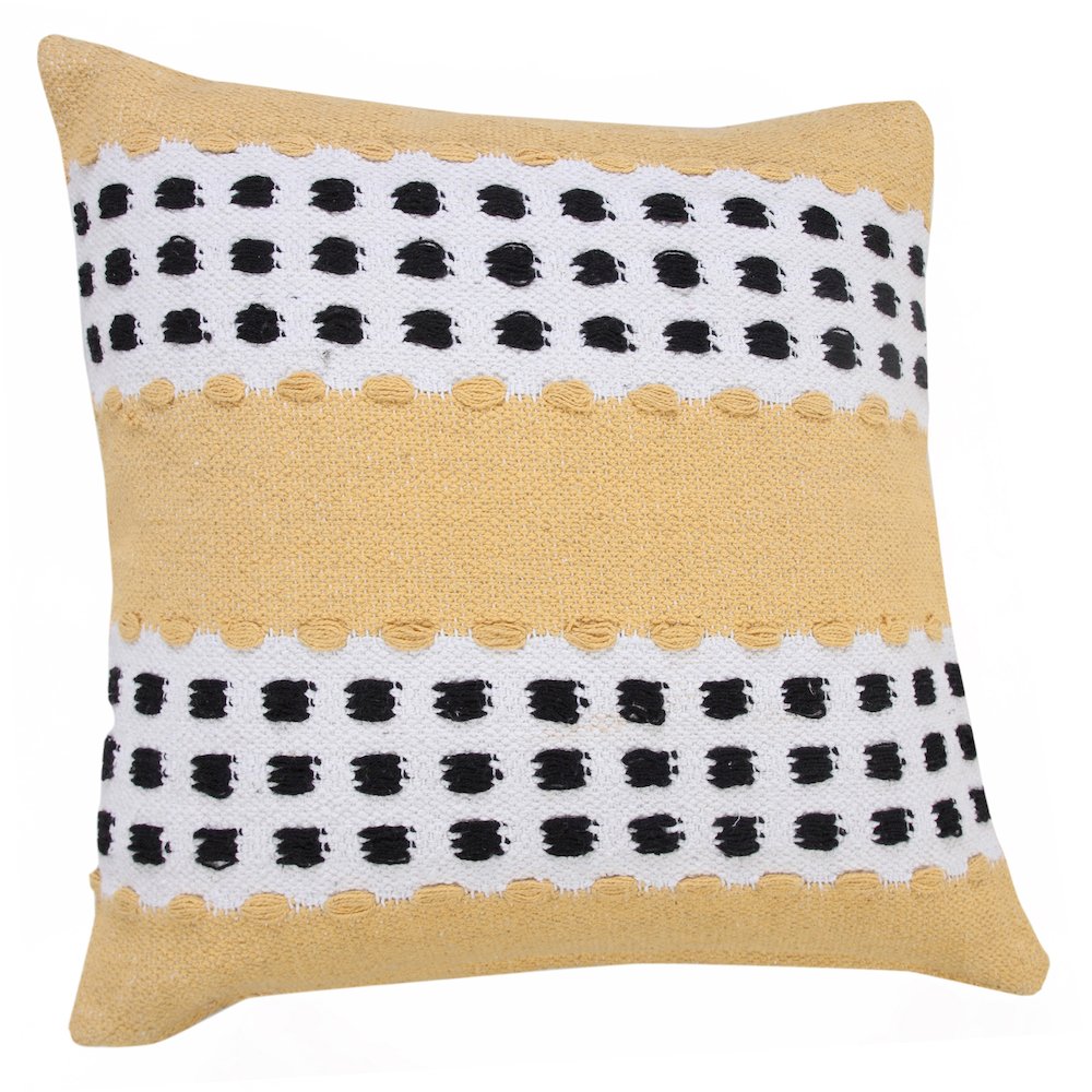 Metropolitan Woven Dash Grid Striped Throw Pillow. Picture 4
