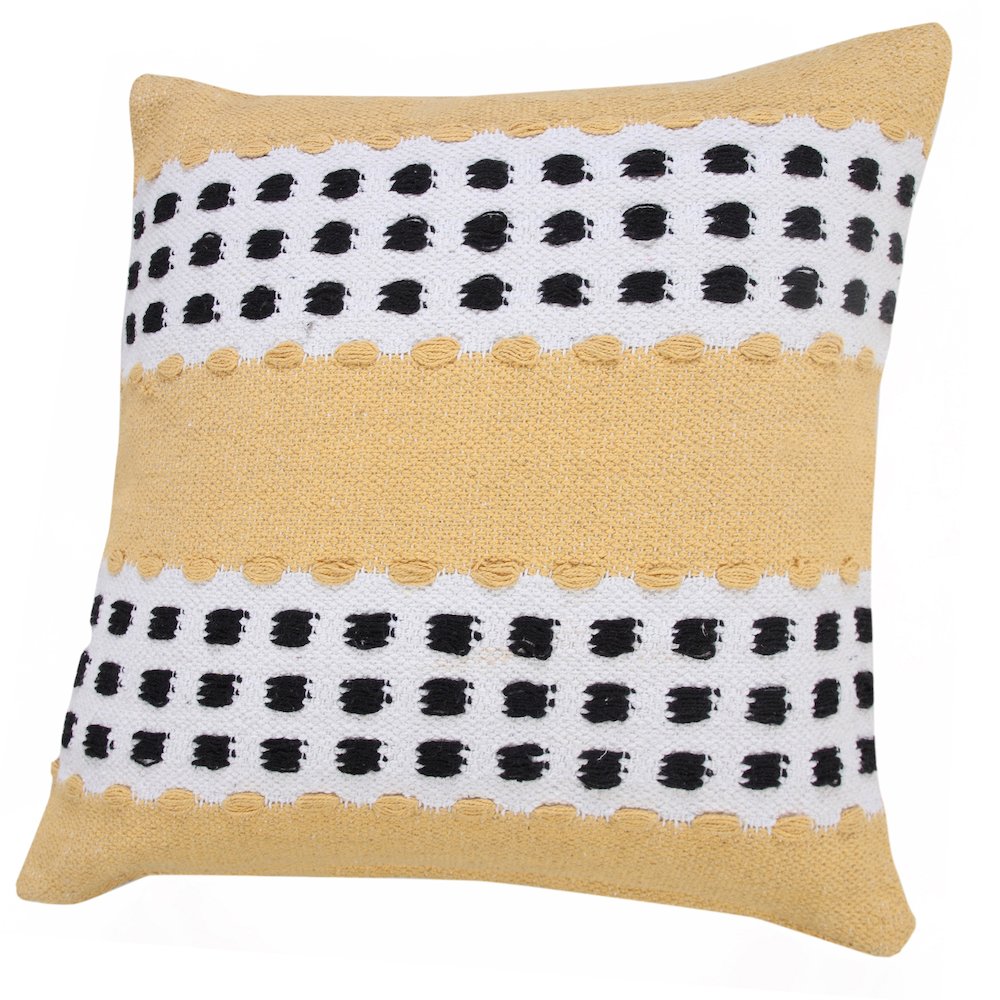 Metropolitan Woven Dash Grid Striped Throw Pillow. Picture 5