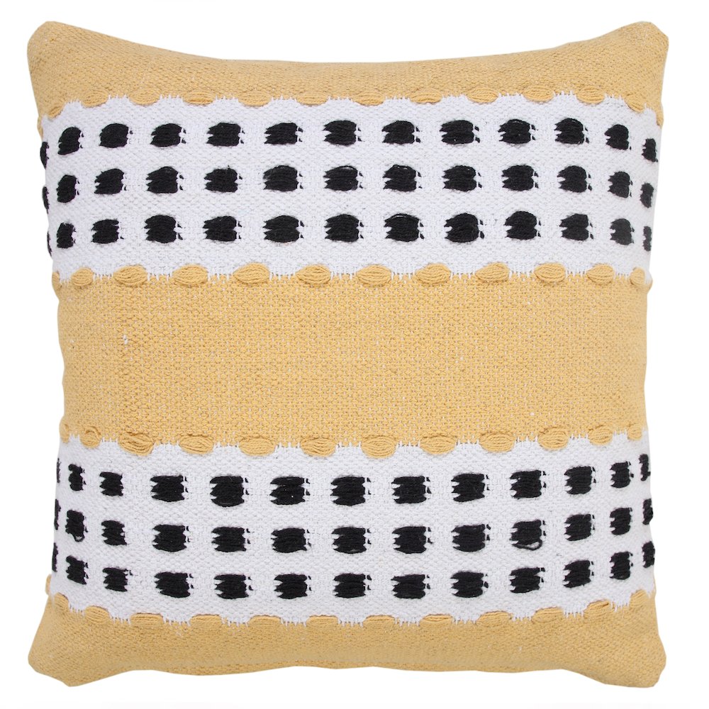 Metropolitan Woven Dash Grid Striped Throw Pillow. Picture 7