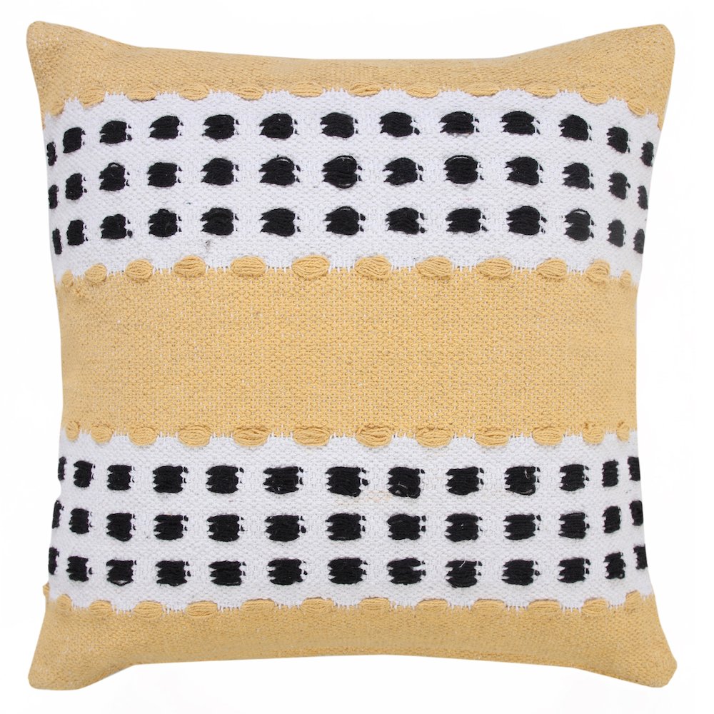 Metropolitan Woven Dash Grid Striped Throw Pillow. Picture 1