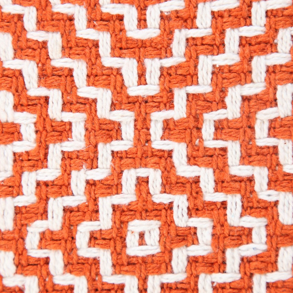 Diamond Delight Woven Geometric Throw Pillow. Picture 2