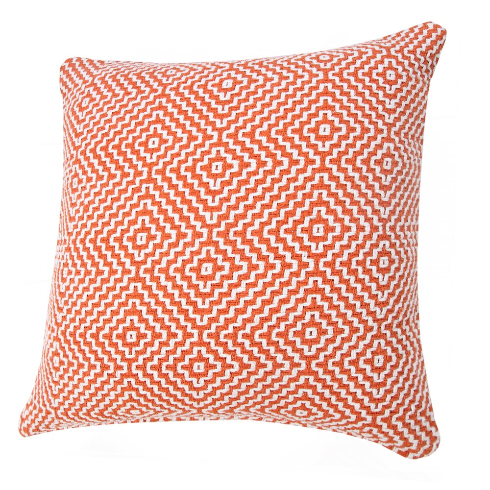 Diamond Delight Woven Geometric Throw Pillow. Picture 5