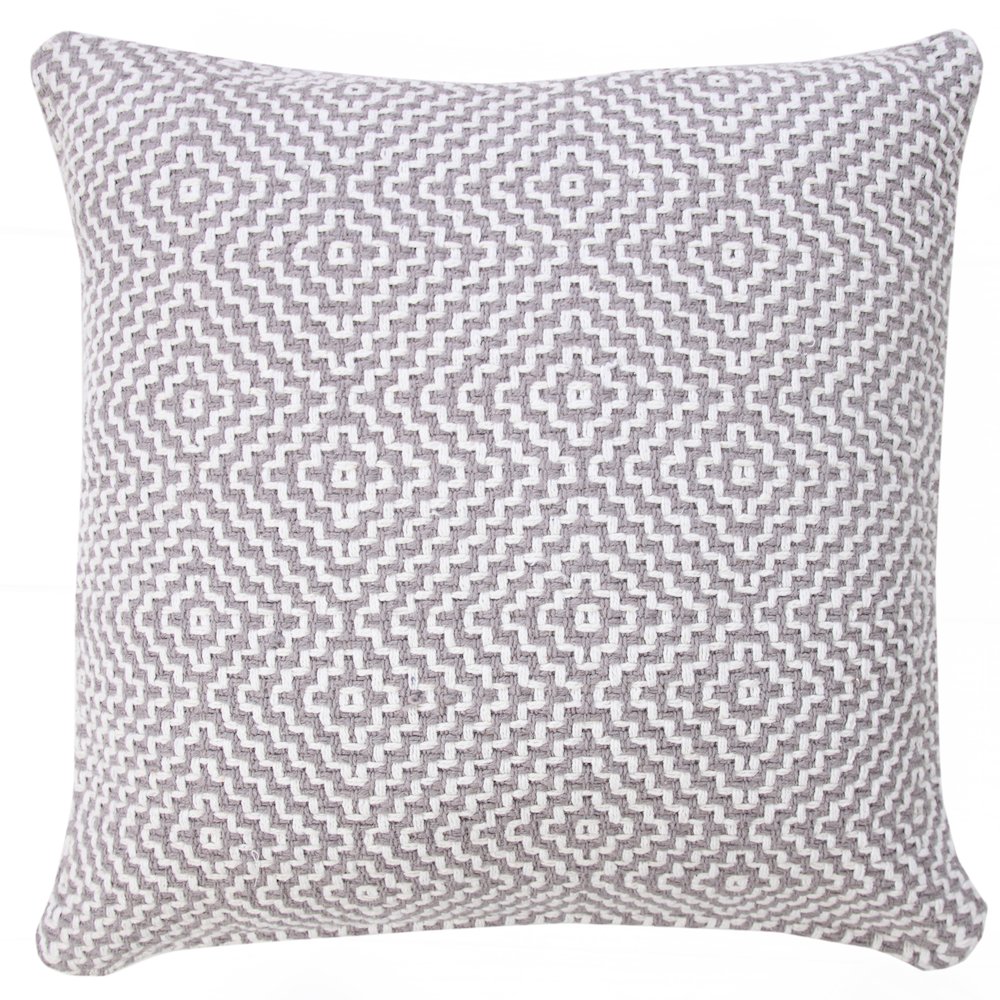 Diamond Delight Woven Geometric Throw Pillow. Picture 1