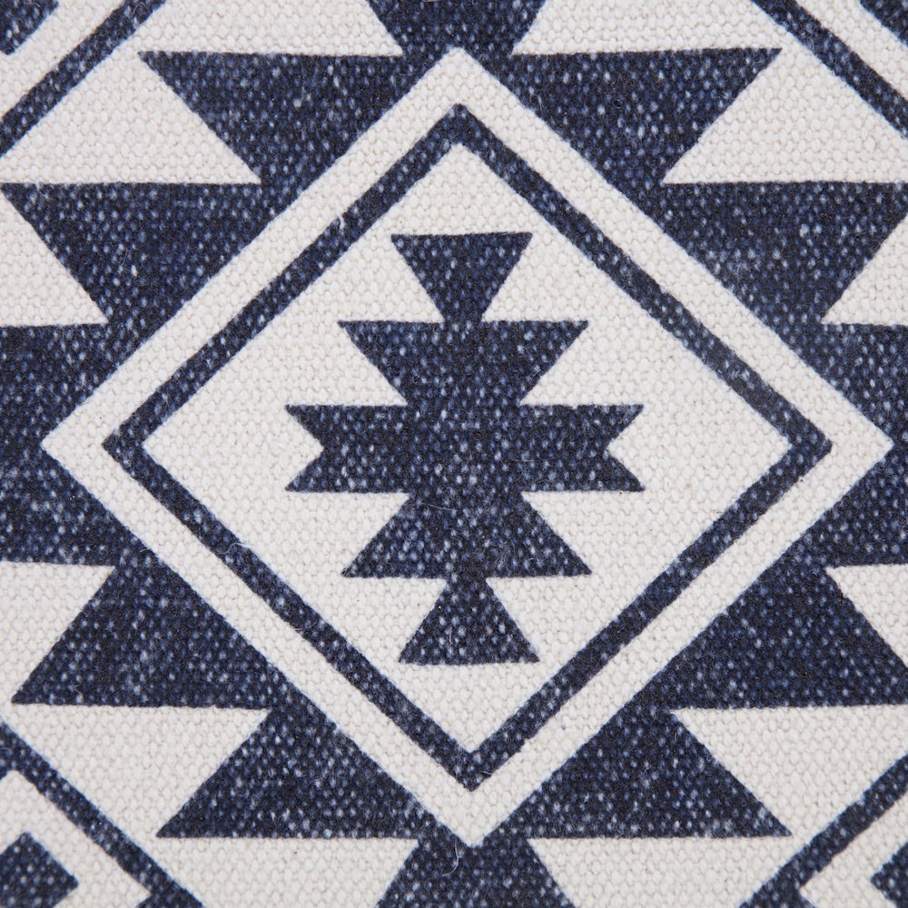 Southwestern Dynamic Denim Geometric Throw Pillow. Picture 2