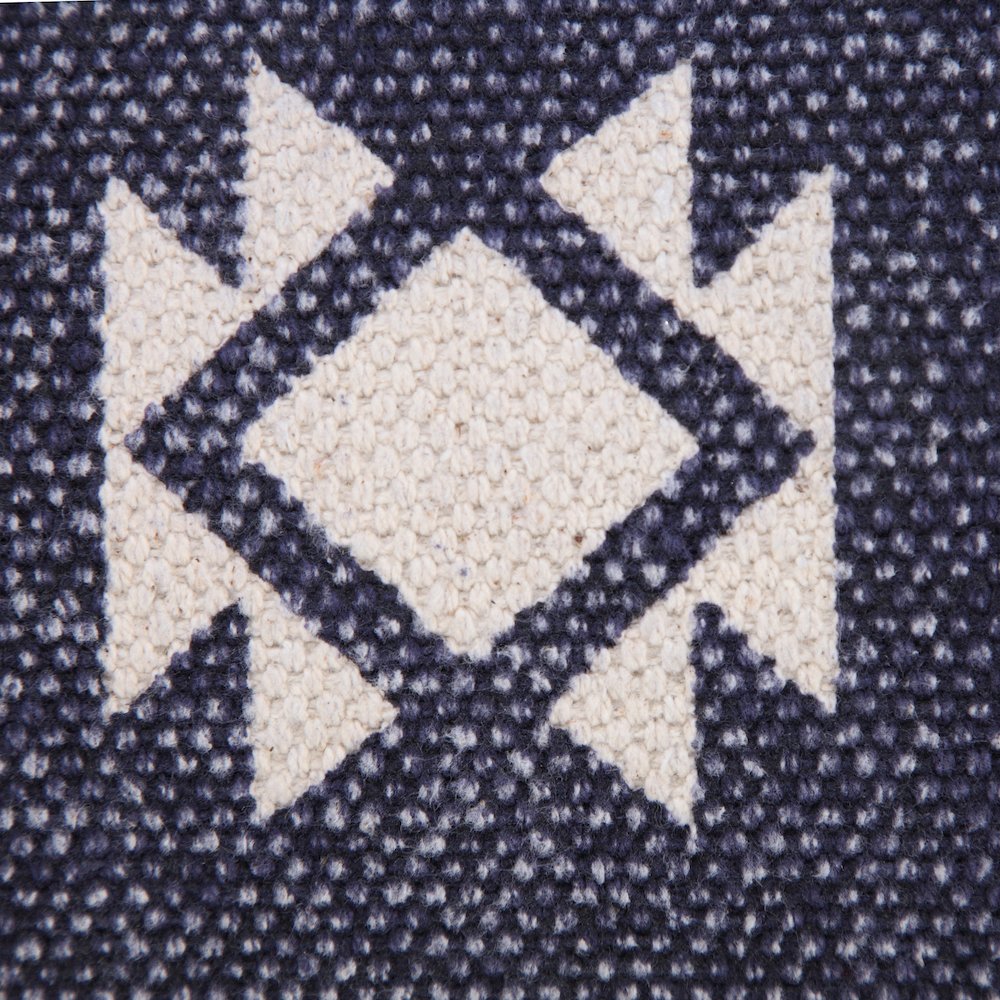 Southwestern Decorative Denim Geometric Lumbar Throw Pillow. Picture 2