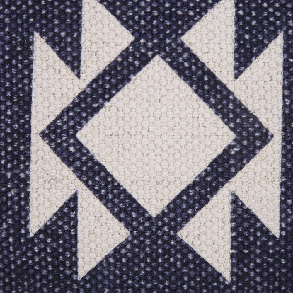 Southwestern Decorative Denim Geometric Throw Pillow. Picture 2