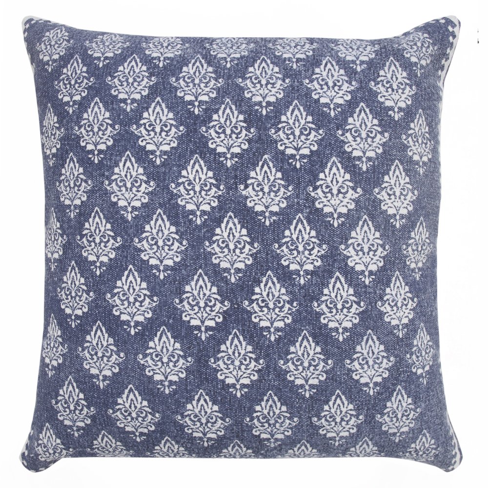Traditional Fairytale Motif Bordered Throw Pillow. Picture 1