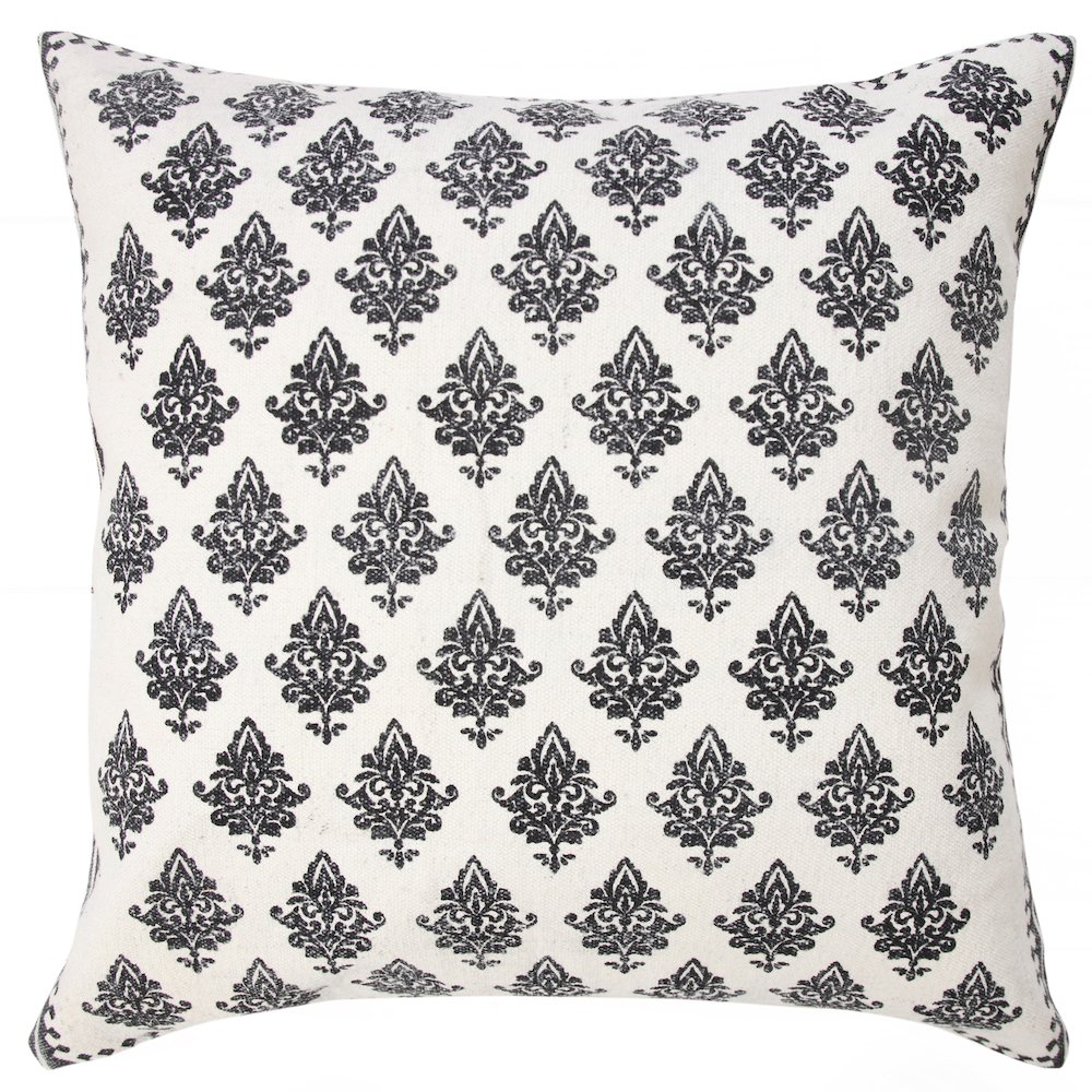 Traditional Fairytale Motif Bordered Throw Pillow. Picture 1