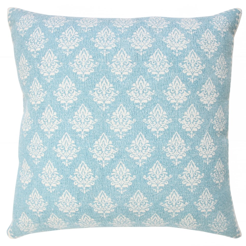Traditional Fairytale Motif Bordered Throw Pillow. Picture 1
