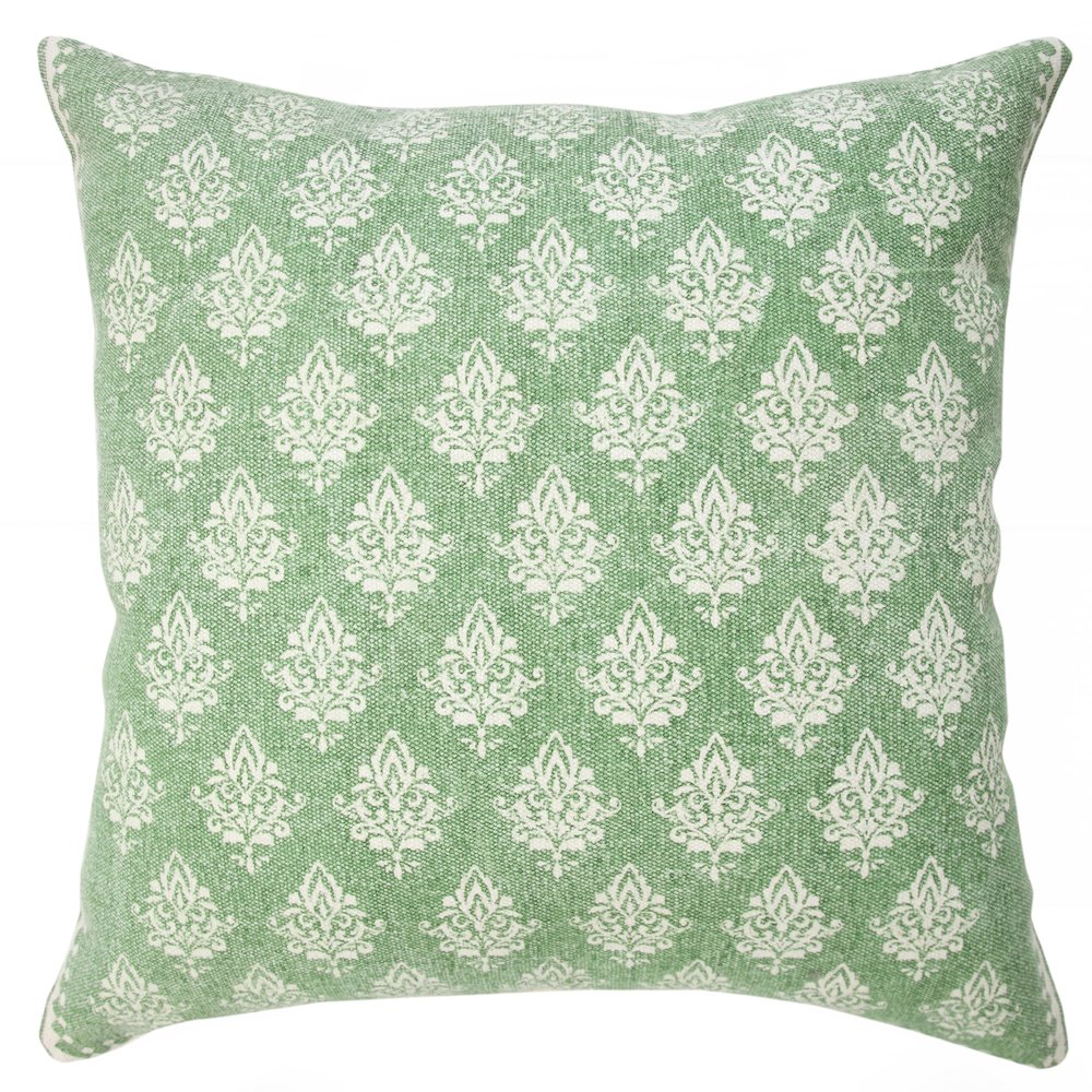 Traditional Fairytale Motif Bordered Throw Pillow. Picture 1