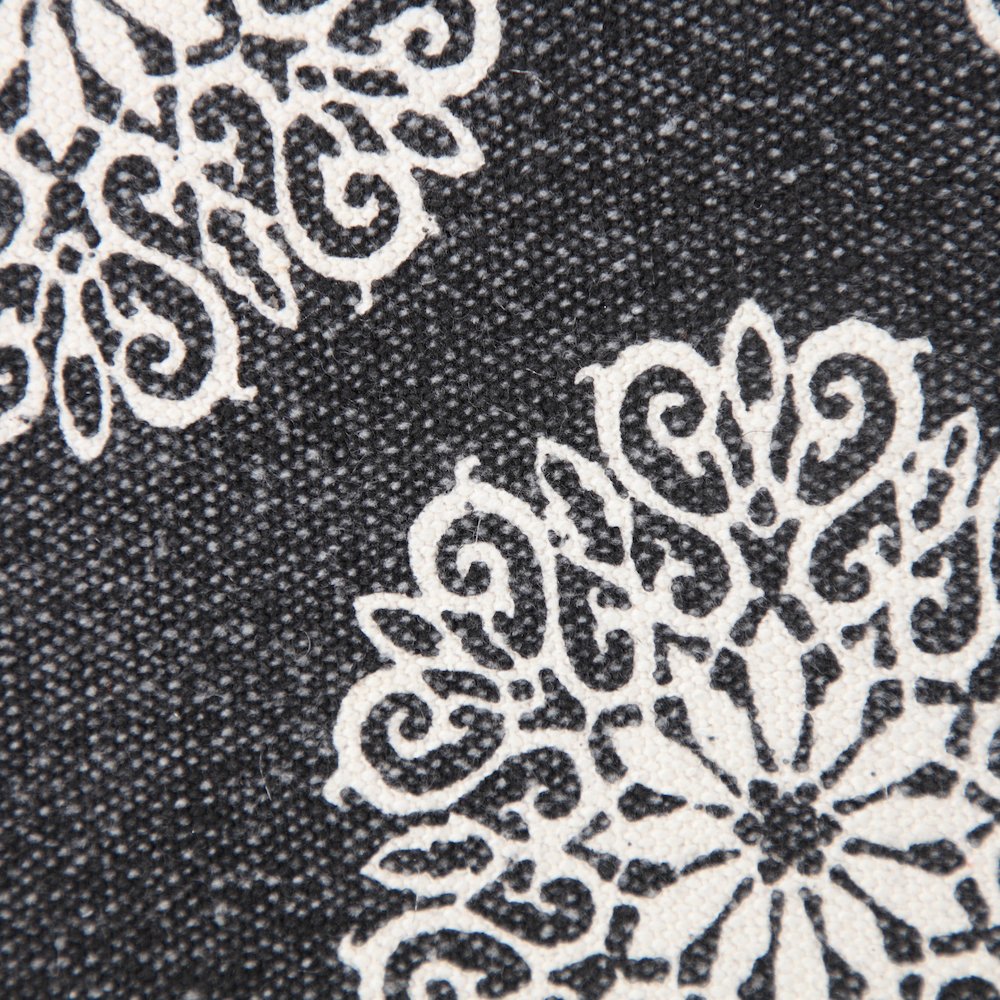 Fantasy Cotton Pillow Set of 2 in Black/White, 20" x 20". Picture 2