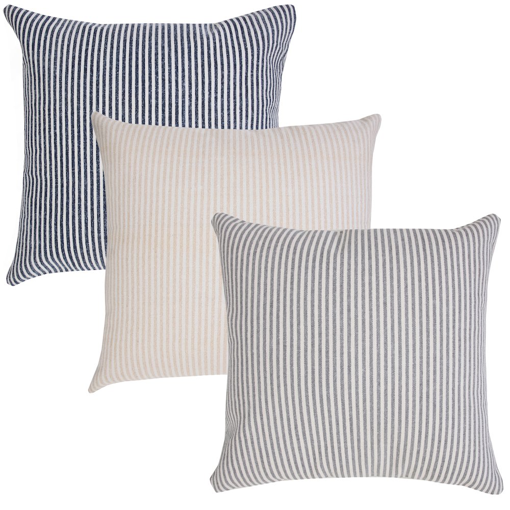 Insignia Cotton Pillow Set of 2 in Beige/White, 20" x 20". Picture 8