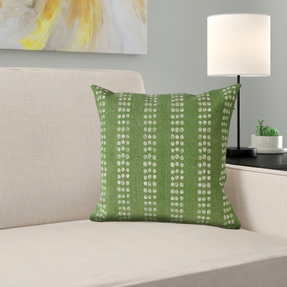 Jubilee Cotton Pillow Set of 2 in Green/White, 20" x 20". Picture 4