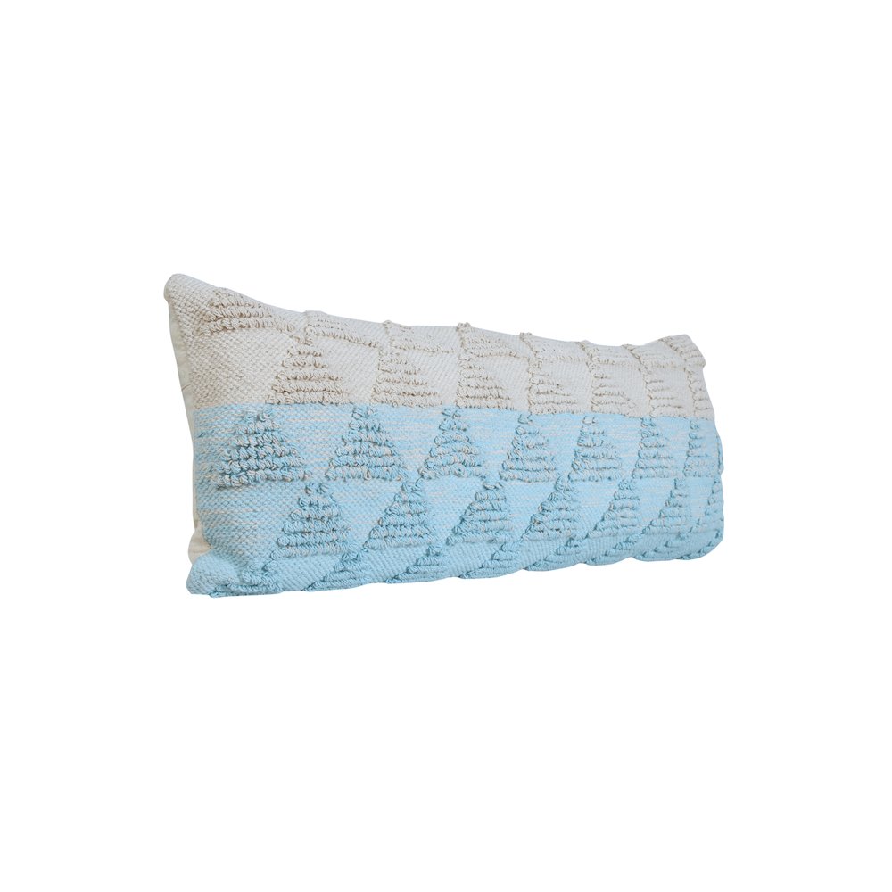 Contemporary Geometric Textured Triangle Lumbar Throw Pillow. Picture 4