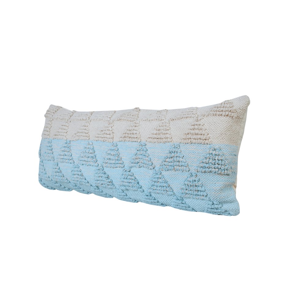 Contemporary Geometric Textured Triangle Lumbar Throw Pillow. Picture 5