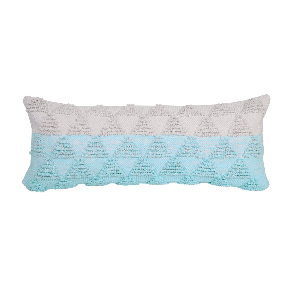 Contemporary Geometric Textured Triangle Lumbar Throw Pillow. Picture 1