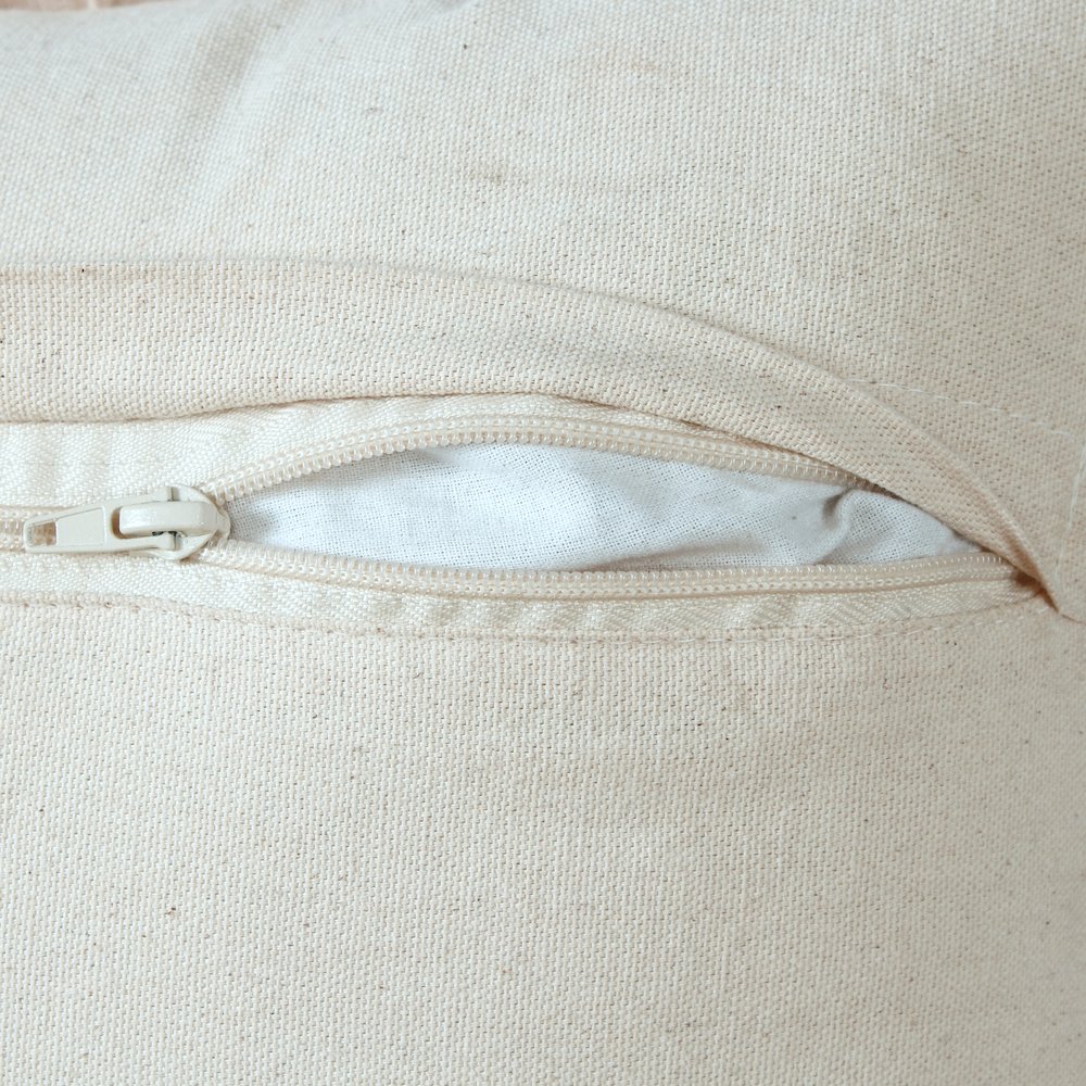 Embroidered Edge Bordered Solid Lumbar Throw Pillow. Picture 3