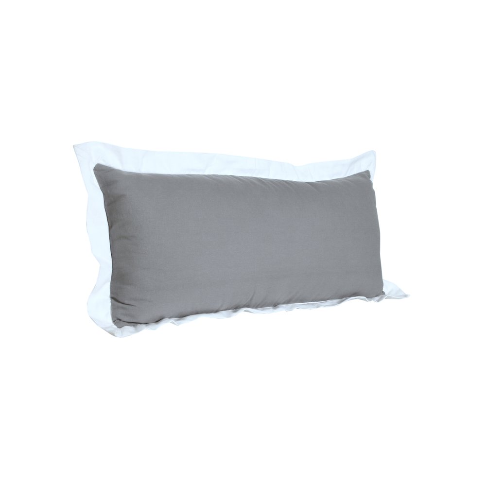 Bordered Flange Frame Lumbar Throw Pillow. Picture 4
