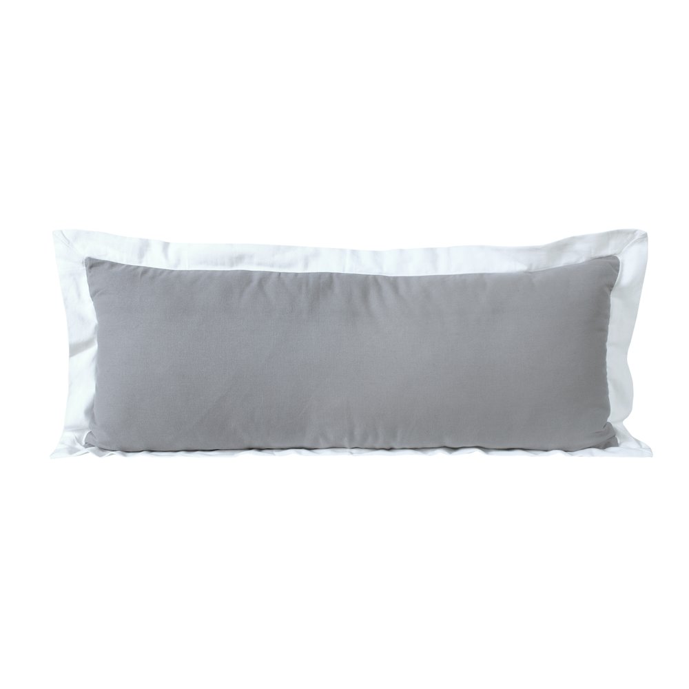 Bordered Flange Frame Lumbar Throw Pillow. Picture 1