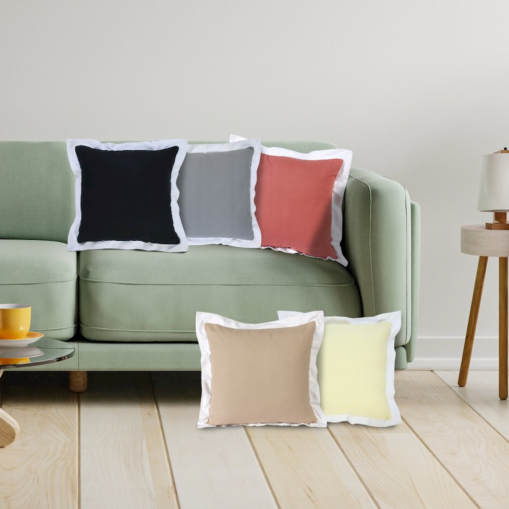 Bordered Flange Frame Throw Pillow. Picture 10