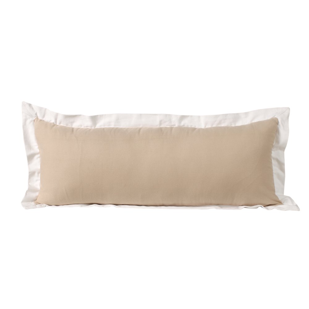 Bordered Flange Frame Lumbar Throw Pillow. Picture 1