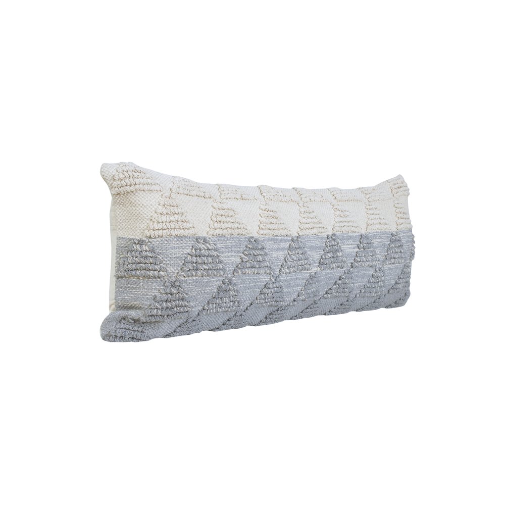 Contemporary Geometric Textured Triangle Lumbar Throw Pillow. Picture 4