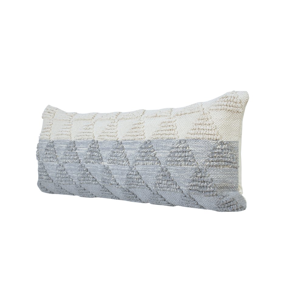 Contemporary Geometric Textured Triangle Lumbar Throw Pillow. Picture 5