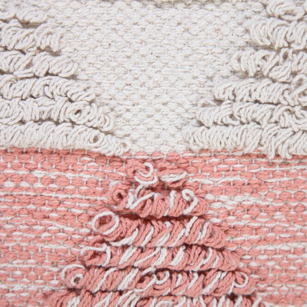 Luxe Cotton Poly Filled Pillow in Pink/White, 20" x 20". Picture 2