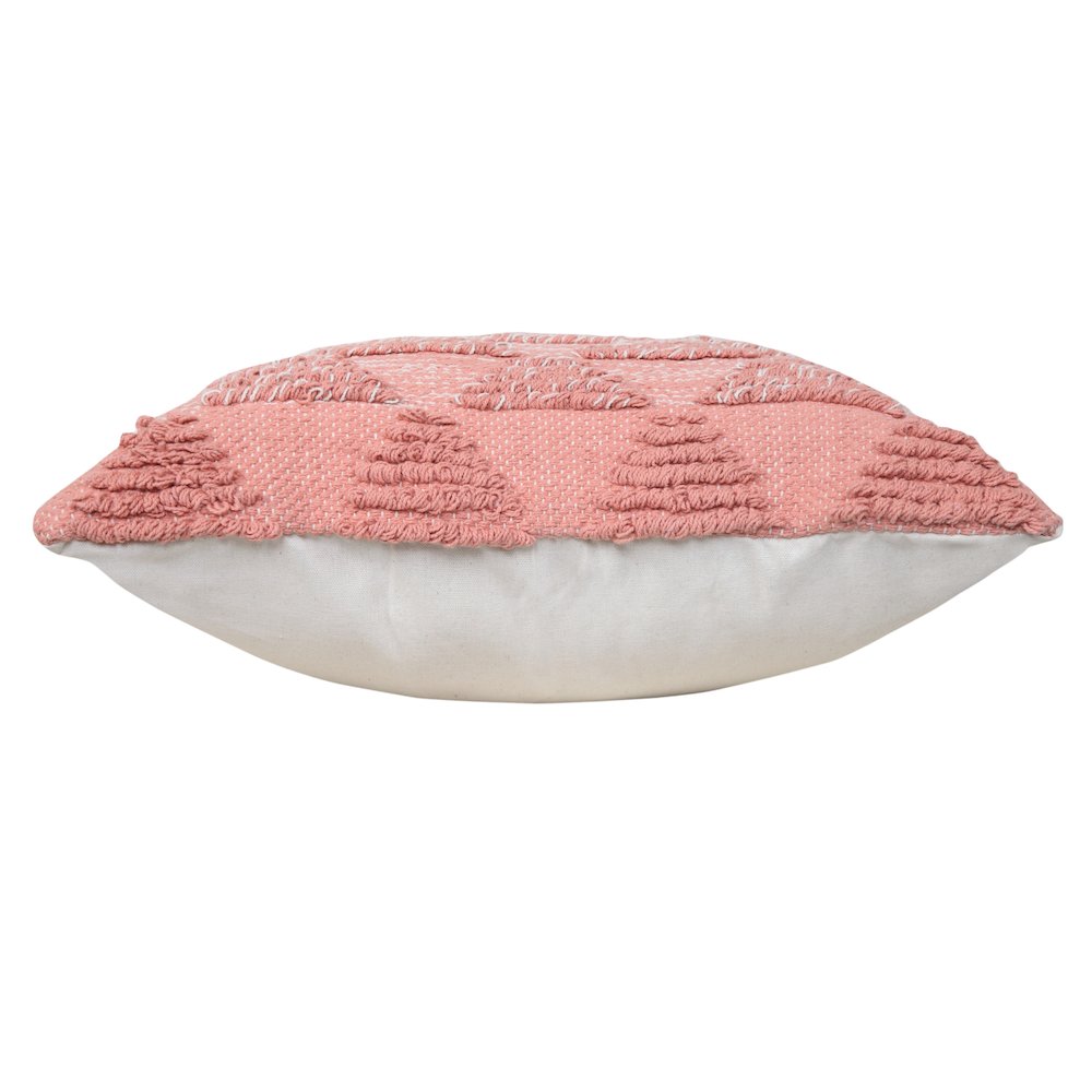 Luxe Cotton Poly Filled Pillow in Pink/White, 20" x 20". Picture 6