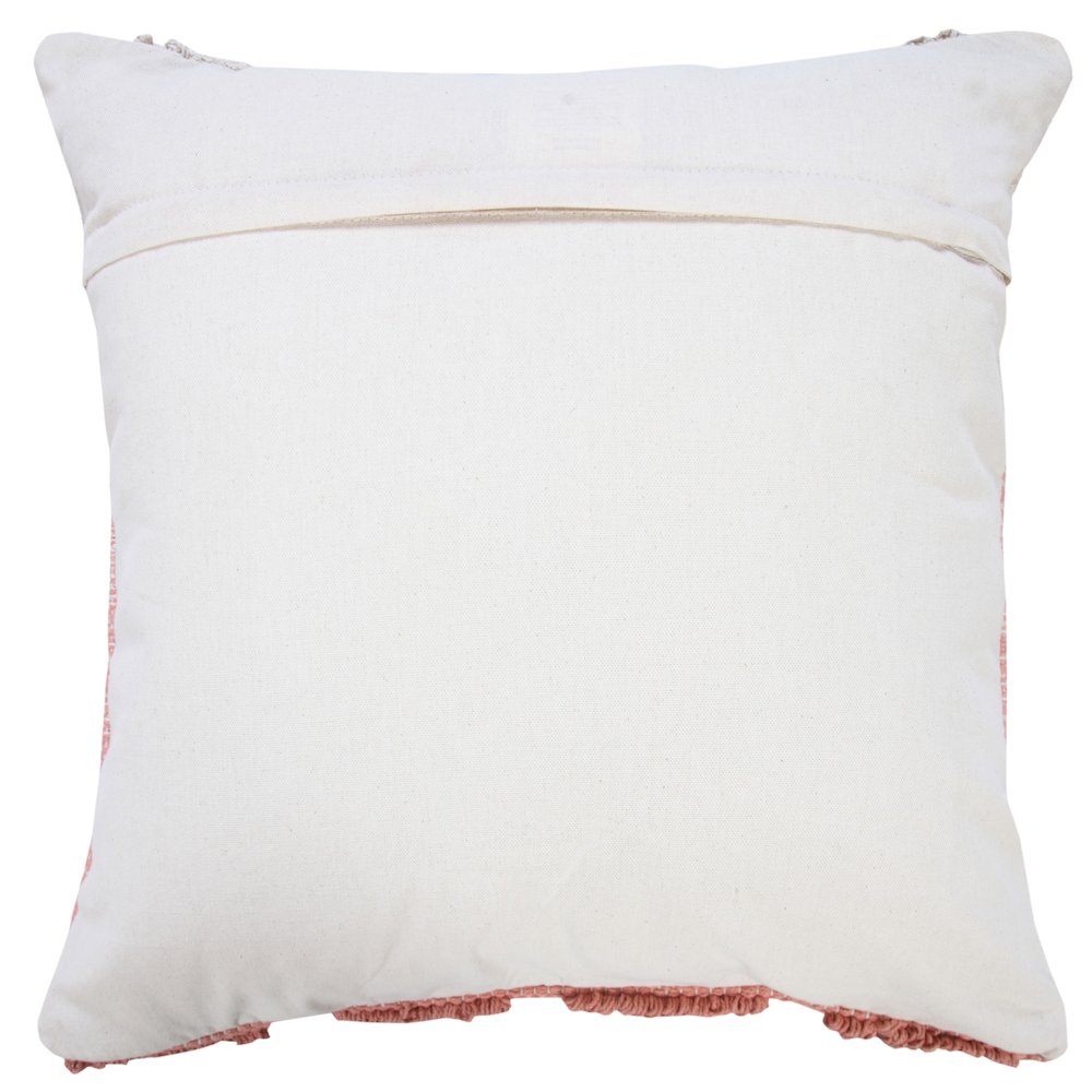 Luxe Cotton Poly Filled Pillow in Pink/White, 20" x 20". Picture 7