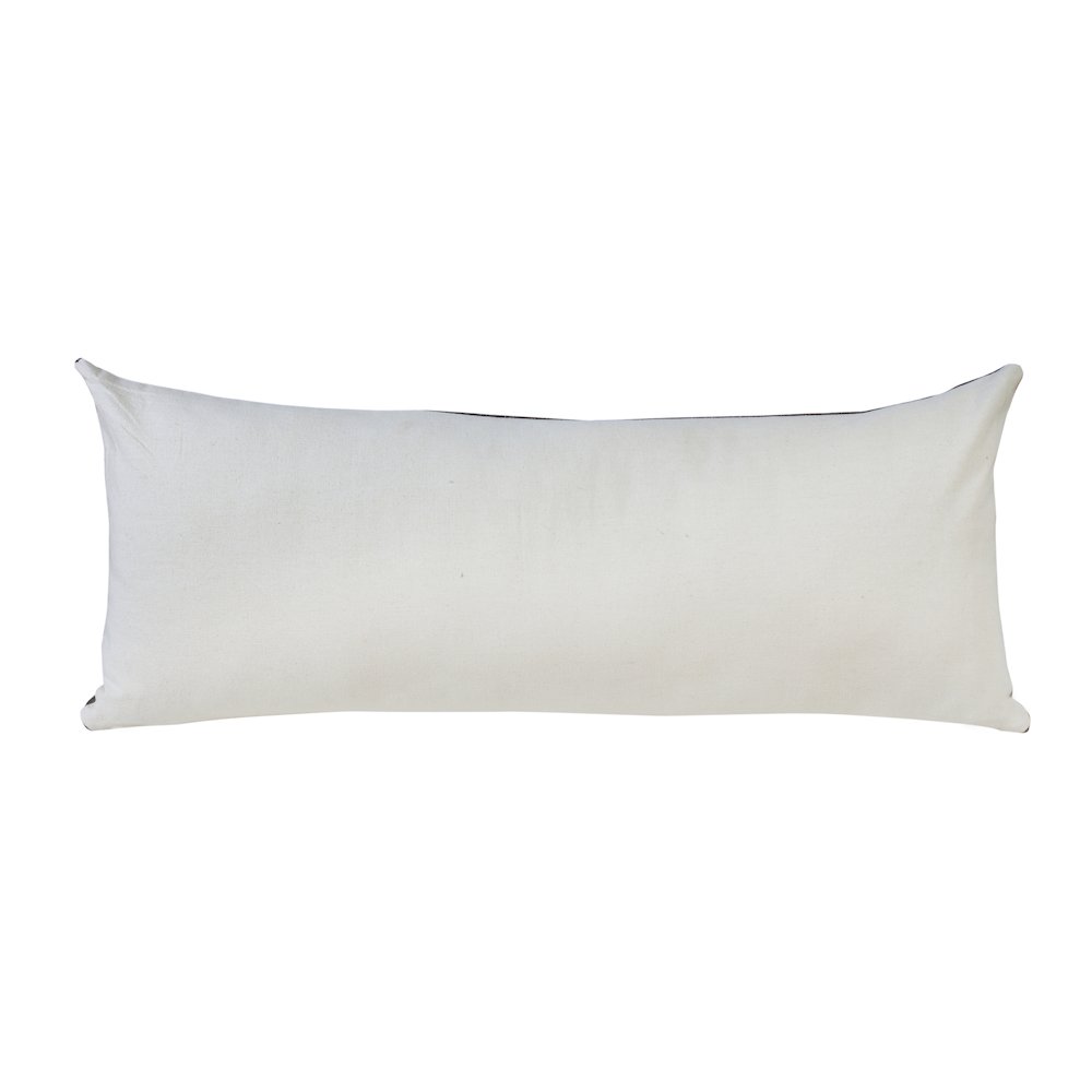 Mandala Cotton Poly Filled Pillow in Black/White, 14" x 36". Picture 7
