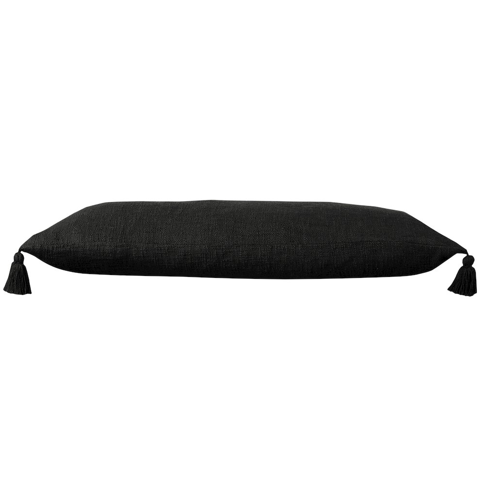 Insignia Cotton Poly Filled Pillow in Black, 14" x 36". Picture 6